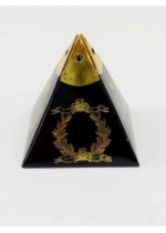 Кутийка пирамида за подарък със златист орнамент 6 см